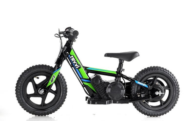 JULY PRE ORDER -  12” Kids Electric Bike - Green - MotoX1 Motocross ATV 
