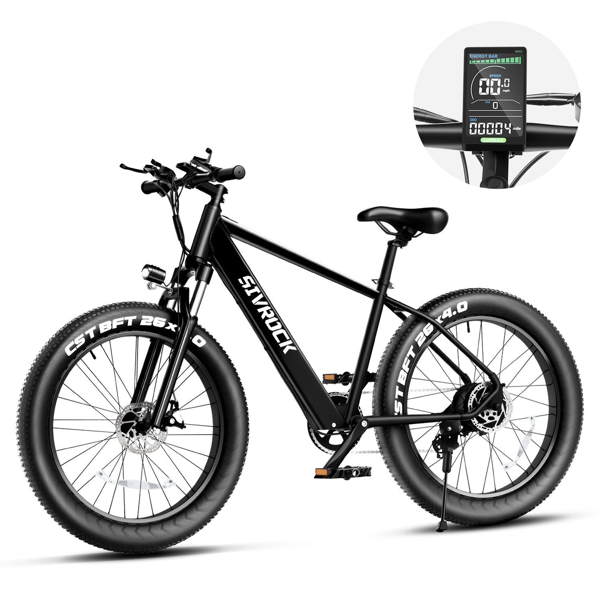 Mx1 Electric Bike For Adults, 26 X 4.0 Inches Fat Tire Electric Mountain Bicycle, 1000W Motor 48V 15Ah Ebike
