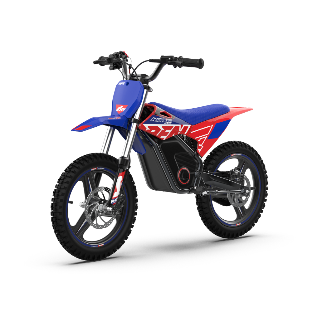 RFN Warrior Kids SX-E800 Electric Dirt Bike in Blue/Red