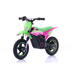 RFN Warrior Kids SX-E400 Electric Dirt Bike in Green/Pink