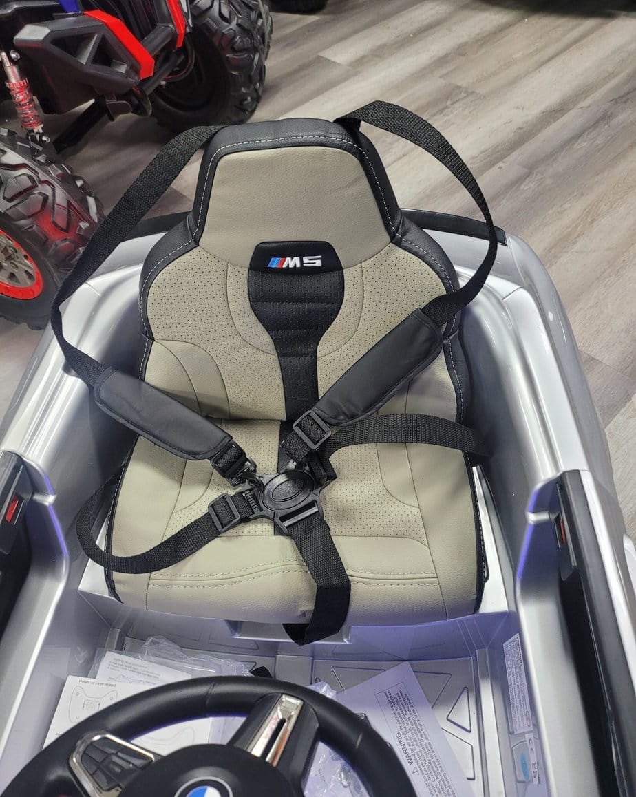 BMW M5 Kids Ride on Electric Car 12v With leather Seats and Eva Wheels - Littletrax Kids Electric Bikes