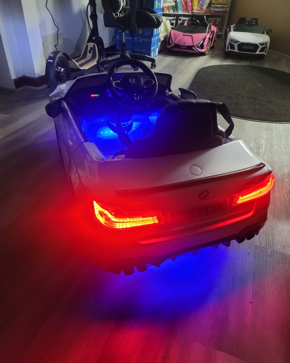 BMW M5 Kids Ride on Electric Car 12v With leather Seats and Eva Wheels - Littletrax Kids Electric Bikes