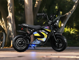 LittleTrax kids electric monkey bike 350w 3 speed with Bluetooth 12” mini bike comparable to 50cc mini dirt bikes, fun bikes for kids - MotoX1 Motocross ATV 
