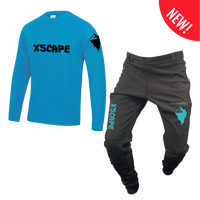 X5CAPE Rebellion Long Sleeve Mountain Bike Race Kit - Black & Sapphire