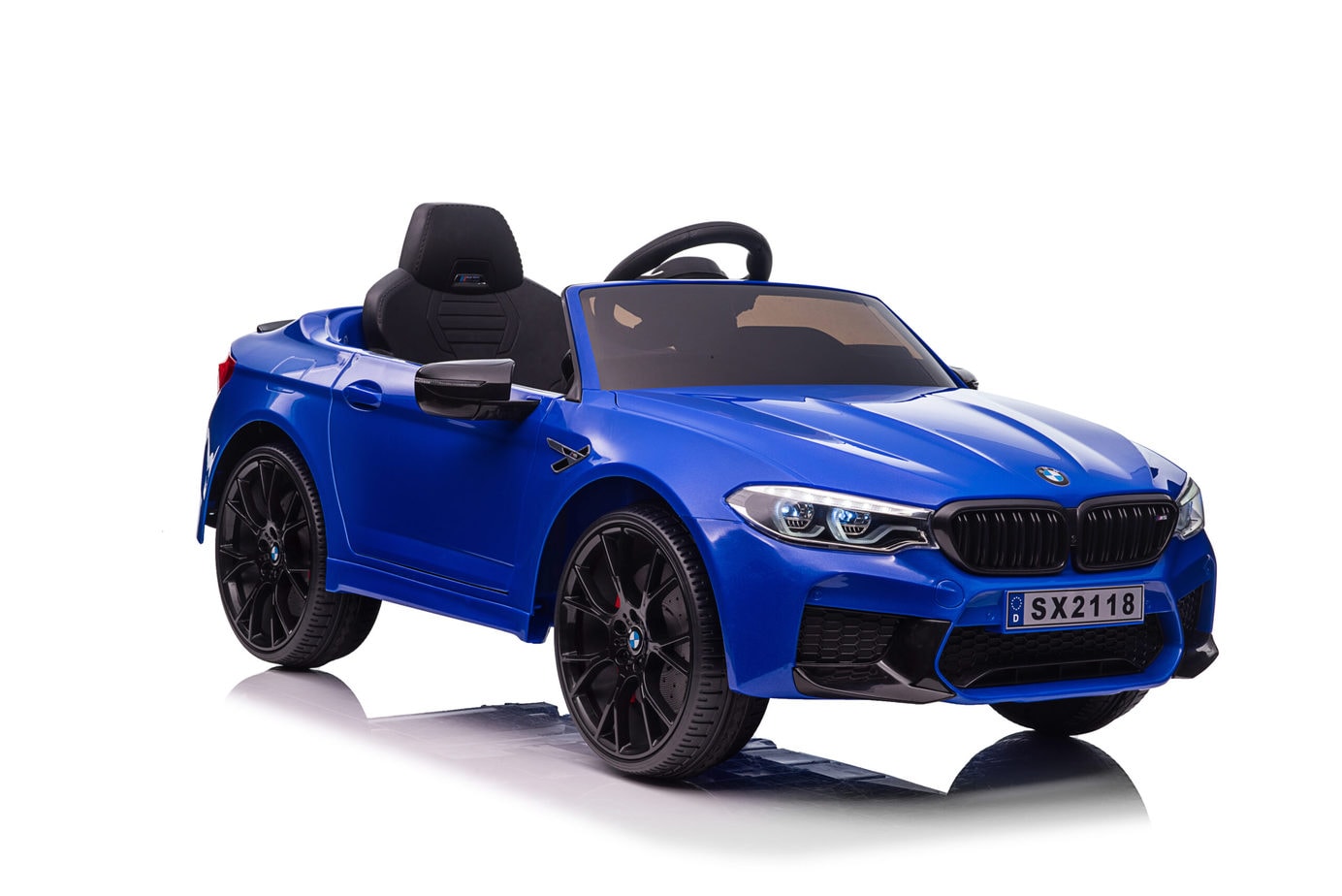 BMW M5 Kids Ride on Electric Car 12v With leather Seats and Eva Wheels - Littletrax Kids Electric Bikes