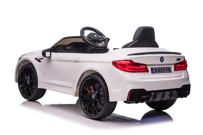 BMW M5 Kids Ride on Electric Car 12v With leather Seats and Eva Wheels - Littletrax Kids Electric Bikes