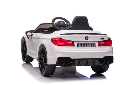 BMW M5 Kids Ride on Electric Car 12v With leather Seats and Eva Wheels - Littletrax Kids Electric Bikes