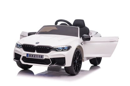 BMW M5 Kids Ride on Electric Car 12v With leather Seats and Eva Wheels - Littletrax Kids Electric Bikes
