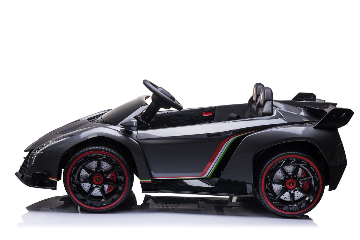Kids Lamborghini Veneno 24V 2 Seater Electric Ride-On Car with Parental Remote Control