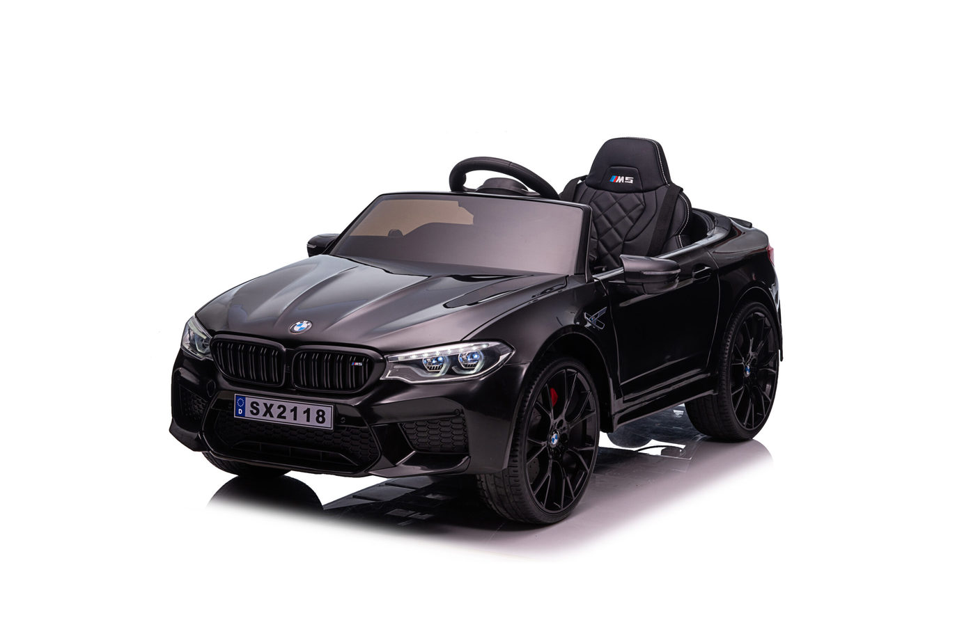 BMW M5 Kids Ride on Electric Car 12v With leather Seats and Eva Wheels - Littletrax Kids Electric Bikes