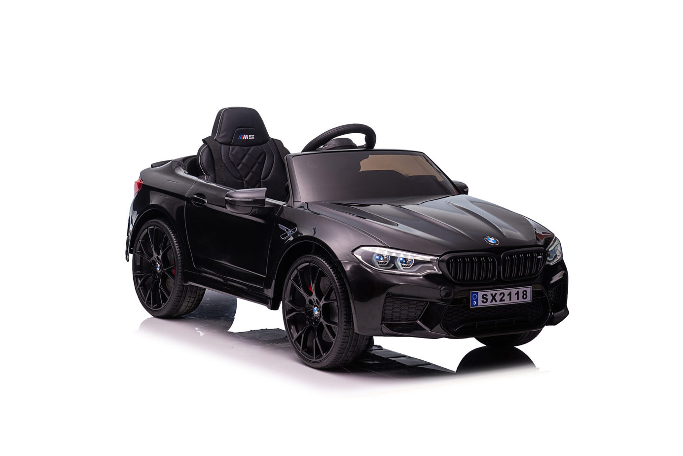 BMW M5 Kids Ride on Electric Car 12v With leather Seats and Eva Wheels - Littletrax Kids Electric Bikes
