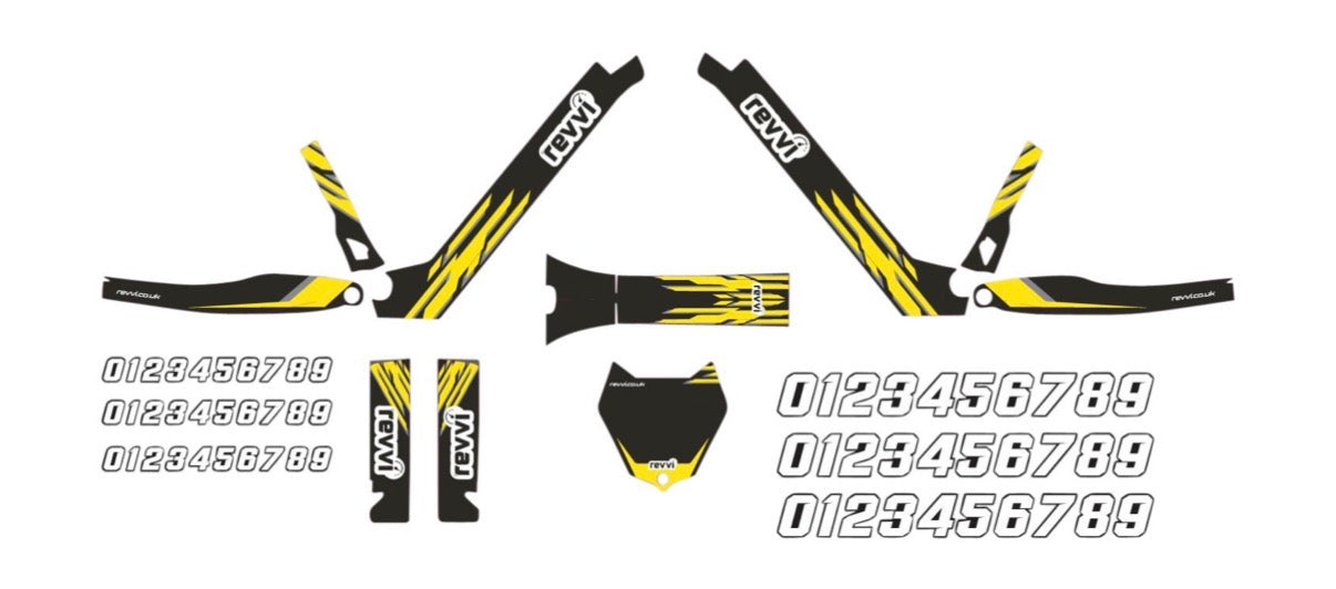 Revvi 20” MX Graphics kit / sticker kit - Littletrax Kids Electric Bikes