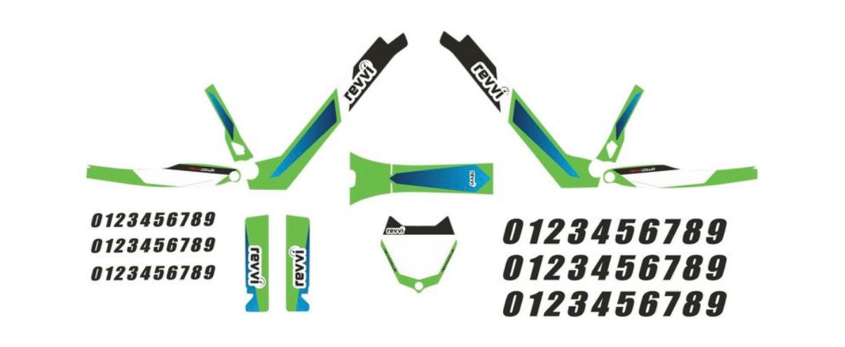 Revvi 20” MX Graphics kit / sticker kit - Littletrax Kids Electric Bikes