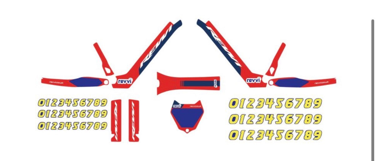 Revvi 20” MX Graphics kit / sticker kit - Littletrax Kids Electric Bikes