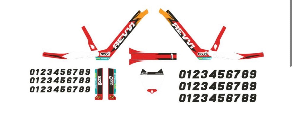 Revvi 20” MX Graphics kit / sticker kit - Littletrax Kids Electric Bikes