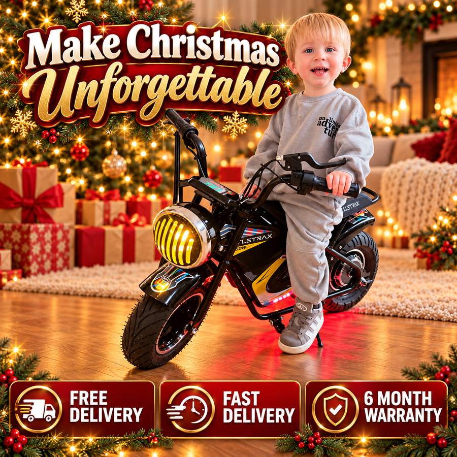 Littletrax 350W Kids Electric Bike – Ages 3 to 12+ ride on motorbike scooter - Revvi / Torqi Kurv style Monkey bike
