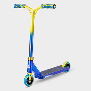 Chilli Base Jumpstart Stunt Scooter: Blue/Yellow