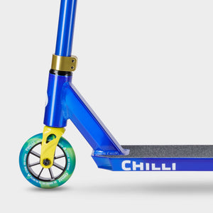 Chilli Base Jumpstart Stunt Scooter: Blue/Yellow