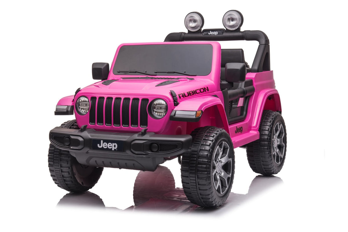 Kids ride-on Jeep Wrangler Rubicon 12v with Leather Seats and Eva Wheels
