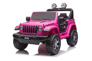 Kids ride-on Jeep Wrangler Rubicon 12v with Leather Seats and Eva Wheels