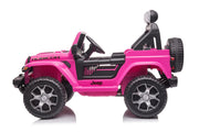 Kids ride-on Jeep Wrangler Rubicon 12v with Leather Seats and Eva Wheels