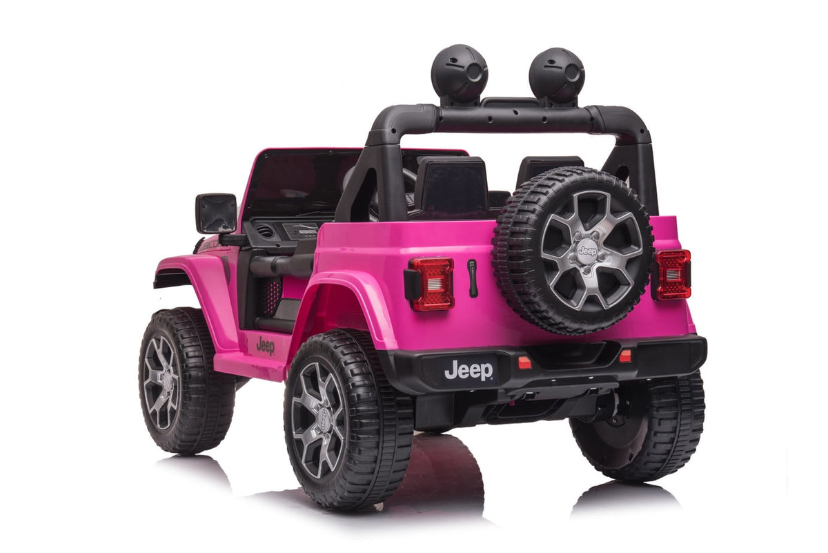 Kids ride-on Jeep Wrangler Rubicon 12v with Leather Seats and Eva Wheels