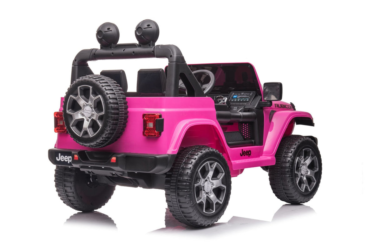 Kids ride-on Jeep Wrangler Rubicon 12v with Leather Seats and Eva Wheels