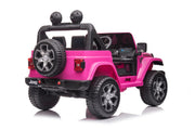Kids ride-on Jeep Wrangler Rubicon 12v with Leather Seats and Eva Wheels