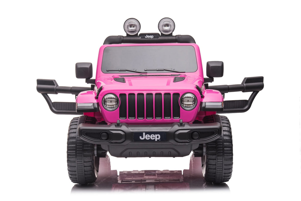 Kids ride-on Jeep Wrangler Rubicon 12v with Leather Seats and Eva Wheels