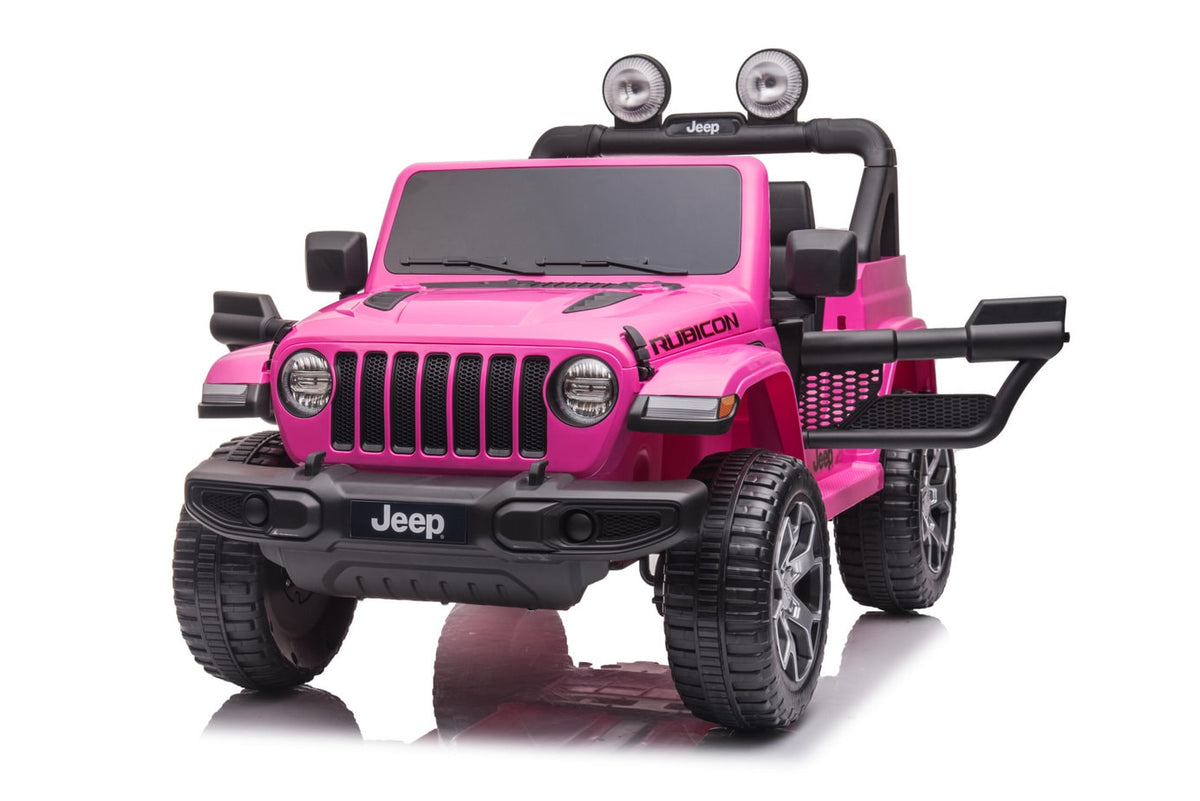 Kids ride-on Jeep Wrangler Rubicon 12v with Leather Seats and Eva Wheels