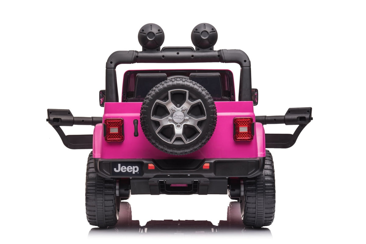 Kids ride-on Jeep Wrangler Rubicon 12v with Leather Seats and Eva Wheels