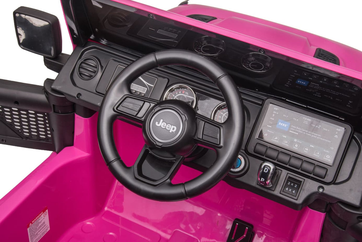 Kids ride-on Jeep Wrangler Rubicon 12v with Leather Seats and Eva Wheels
