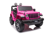 Kids ride-on Jeep Wrangler Rubicon 12v with Leather Seats and Eva Wheels