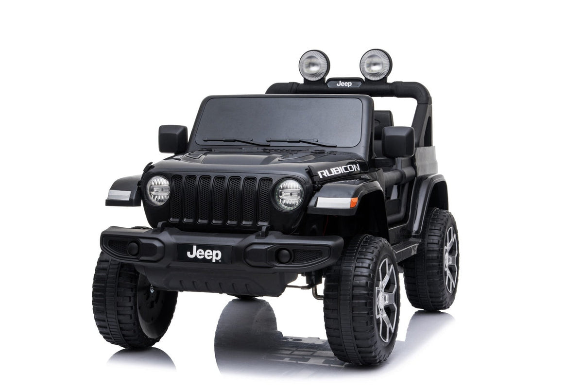 Kids ride-on Jeep Wrangler Rubicon 12v with Leather Seats and Eva Wheels