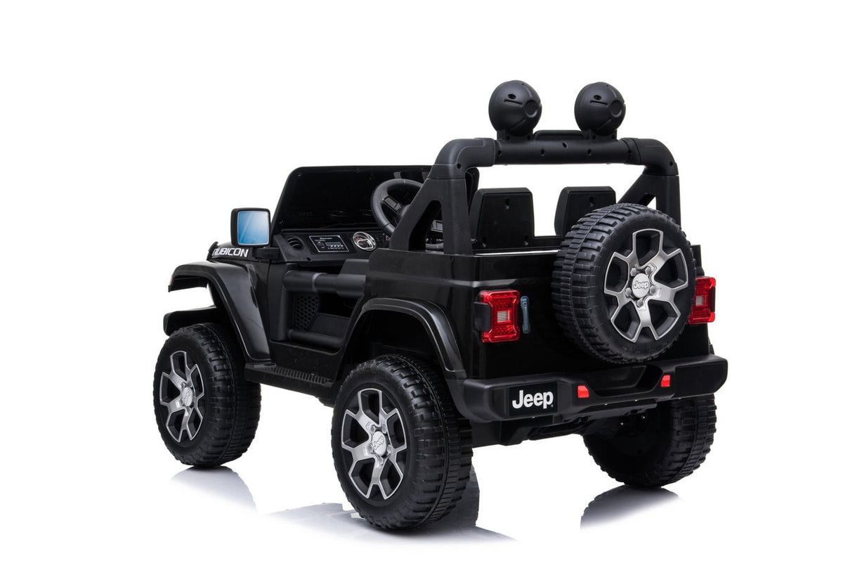 Kids ride-on Jeep Wrangler Rubicon 12v with Leather Seats and Eva Wheels