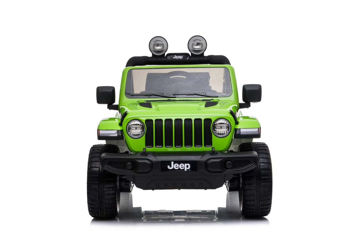 Kids ride-on Jeep Wrangler Rubicon 12v with Leather Seats and Eva Wheels