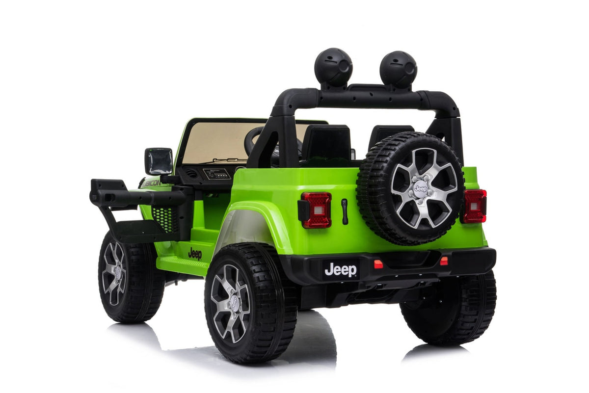 Kids ride-on Jeep Wrangler Rubicon 12v with Leather Seats and Eva Wheels