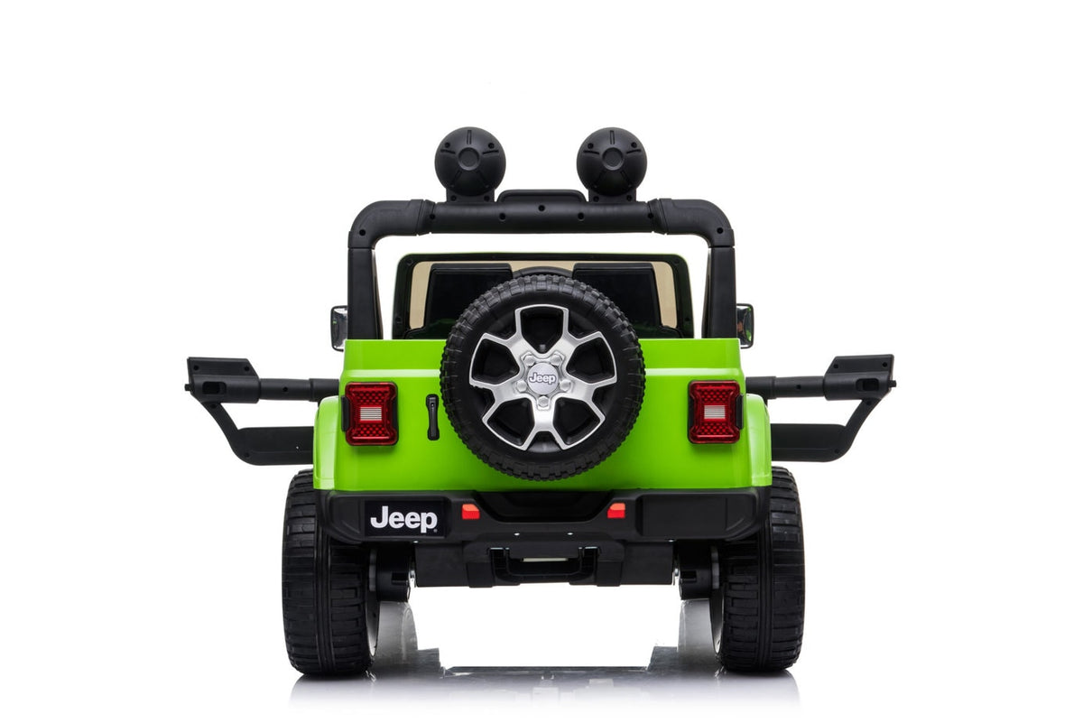 Kids ride-on Jeep Wrangler Rubicon 12v with Leather Seats and Eva Wheels