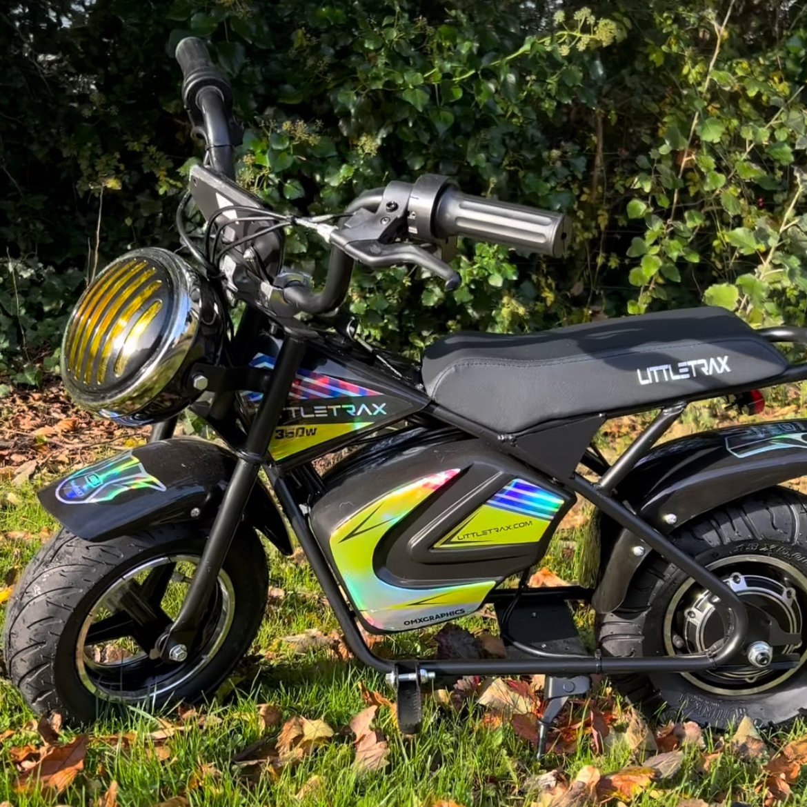 NEW LittleTrax Kids Electric Monkey Bike 350w Dirt bike ride on toy similar to 50cc off road bike - Littletrax Kids Electric Bikes