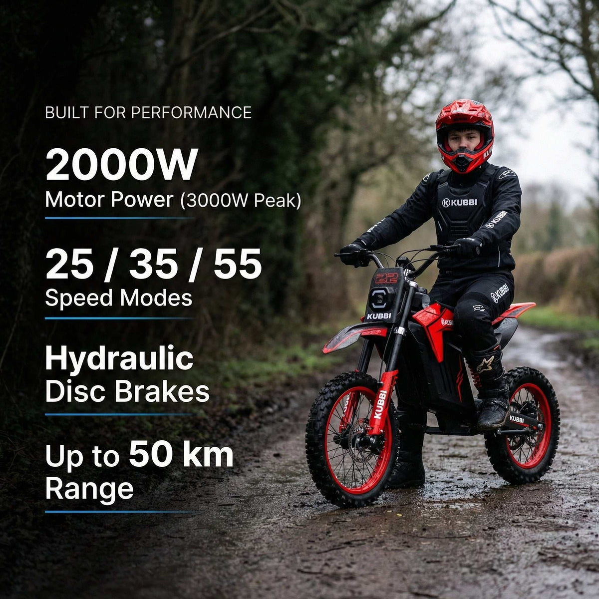 Kubbi K22 Electric Dirt Bike for Teenagers