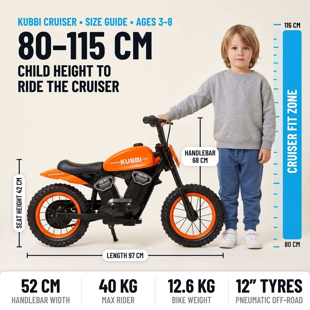 Kubbi Cruiser Electric Motorbike for Kids