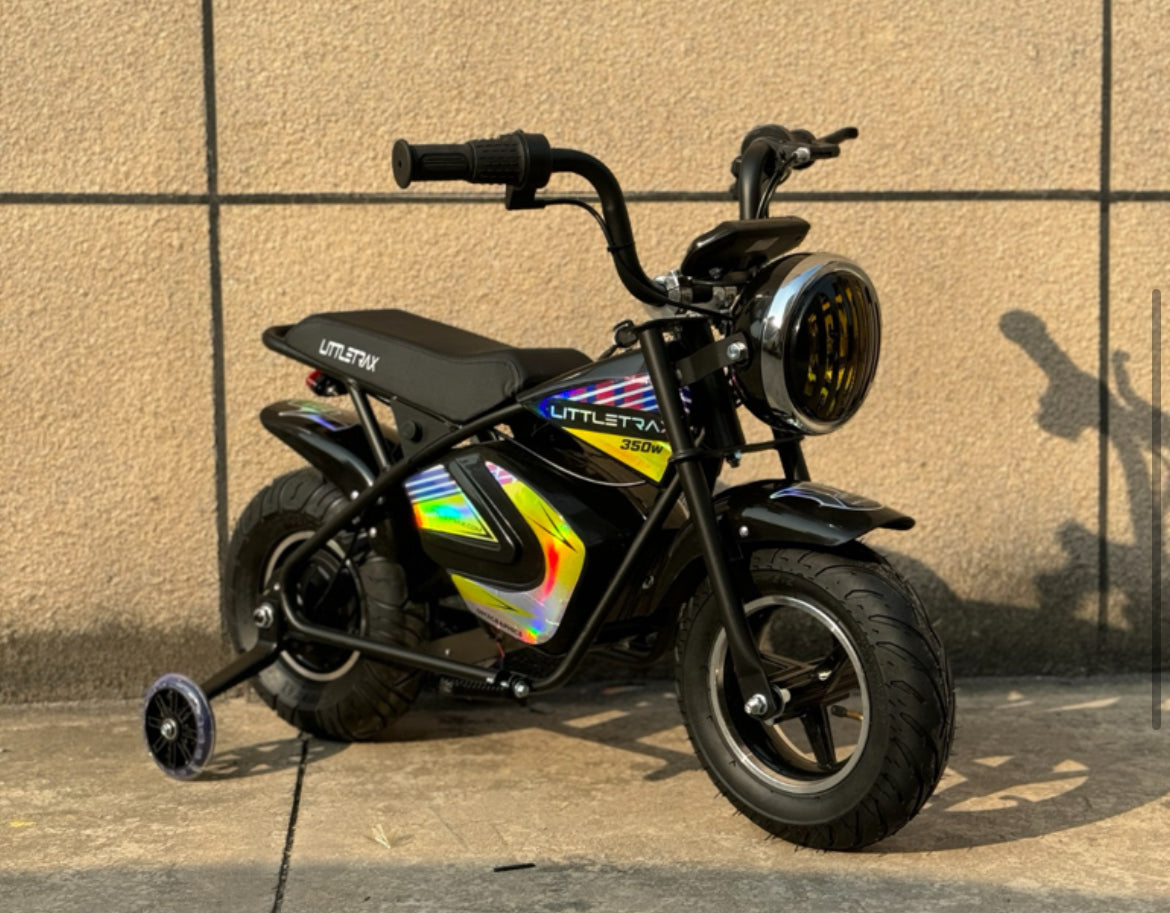 NEW LittleTrax Kids Electric Monkey Bike 350w Dirt bike ride on toy similar to 50cc off road bike - Littletrax Kids Electric Bikes