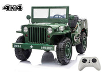 3 Seater Hotchkiss Willys Jeep Ride On 24v
