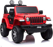 Kids ride-on Jeep Wrangler Rubicon 12v with Leather Seats and Eva Wheels