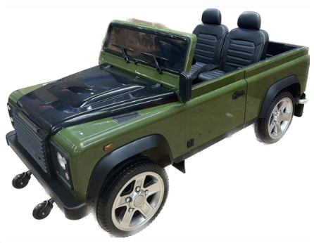 Land Rover Defender Style 2 Seater 24v 4wd kids ride on car - Green - MotoX1 Motocross ATV 