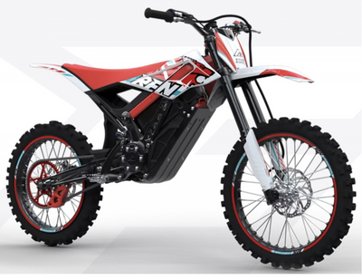 RFN Rally Pro MX 12.5kw Electric Off Road Dirt Bike - Red / White - MotoX1 Motocross ATV 