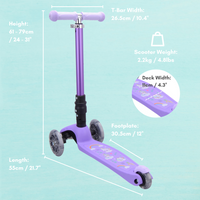 Unicorn - Teeny Fold 3 Wheel Scooter