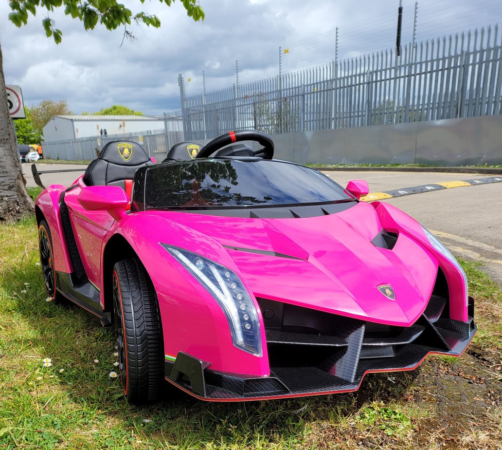 Kids Lamborghini Veneno 24V 2 Seater Electric Ride-On Car with Parental Remote Control
