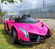 Kids Lamborghini Veneno 24V 2 Seater Electric Ride-On Car with Parental Remote Control