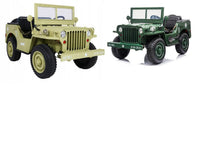 3 Seater Hotchkiss Willys Jeep Ride On 24v
